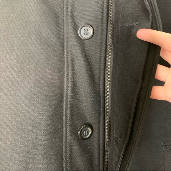 Zara Man Moda Sport Black Zip up/ Button Up Coat L - Picture 5 of 8